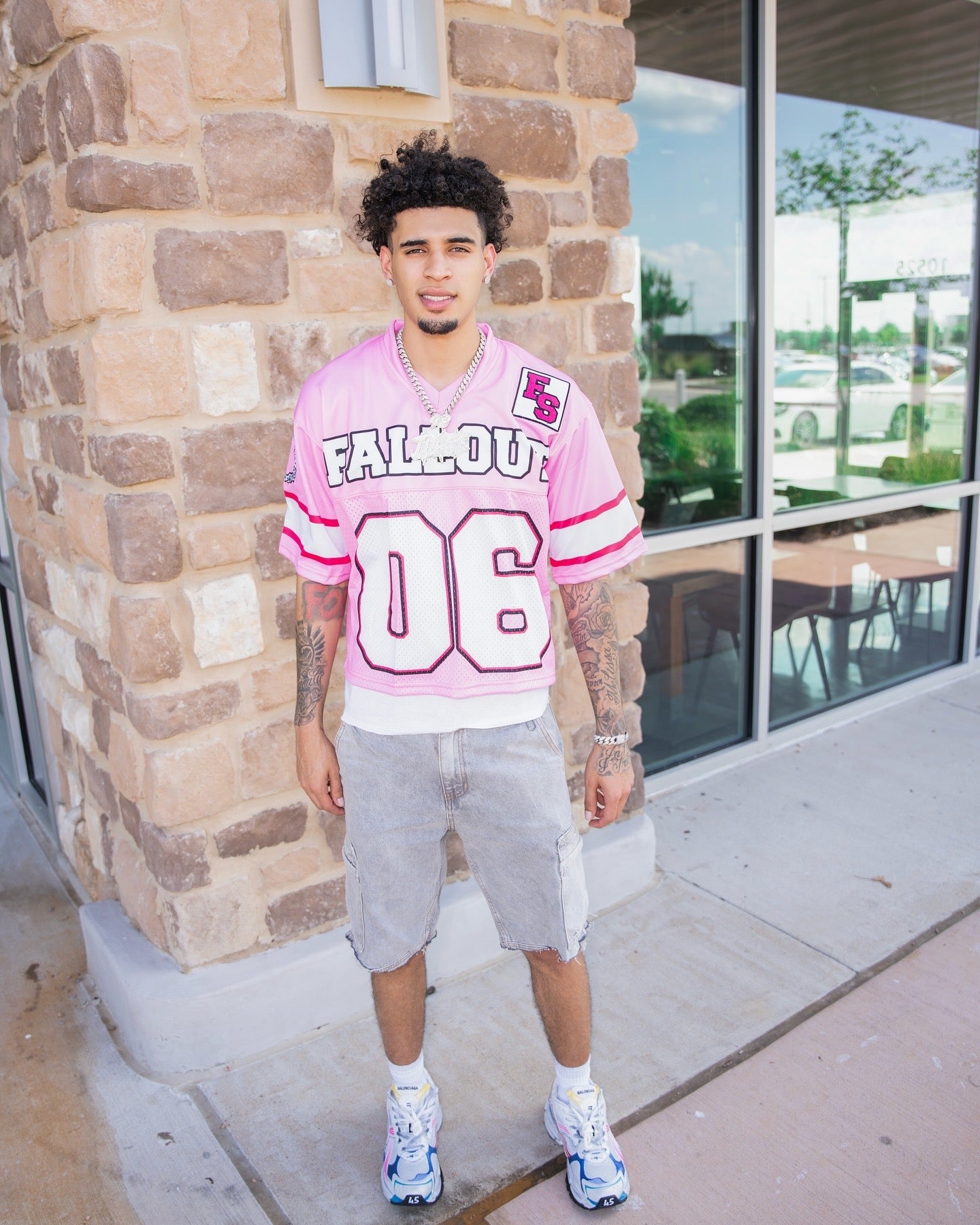 FALLOUT VARSITY JERSEY "PINK"