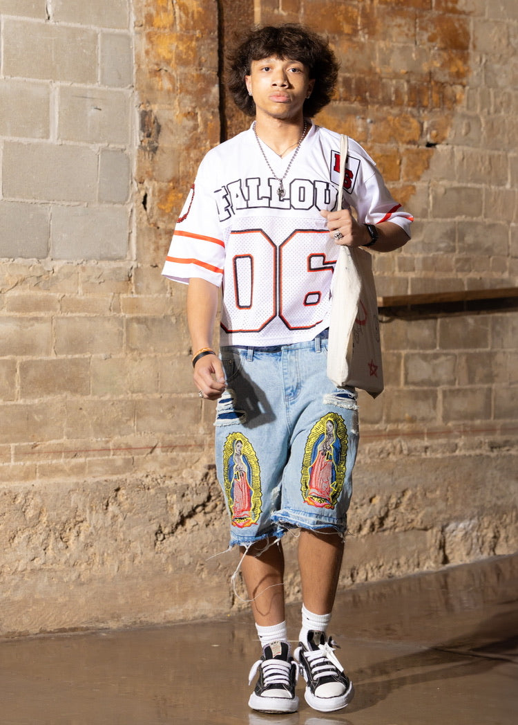 FALLOUT VARSITY JERSEY "WHITE"