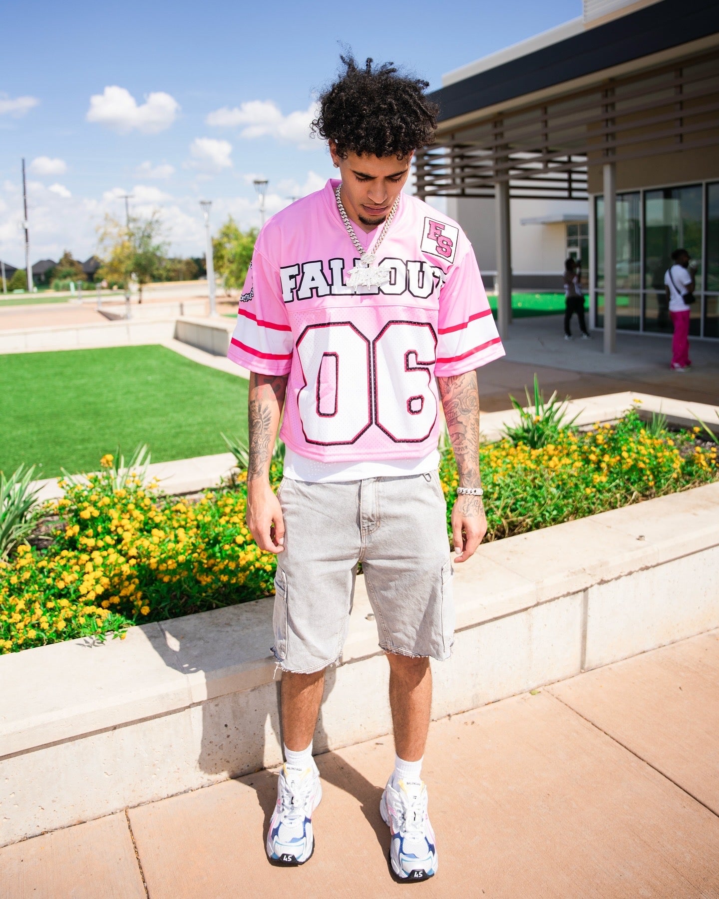 FALLOUT VARSITY JERSEY "PINK"