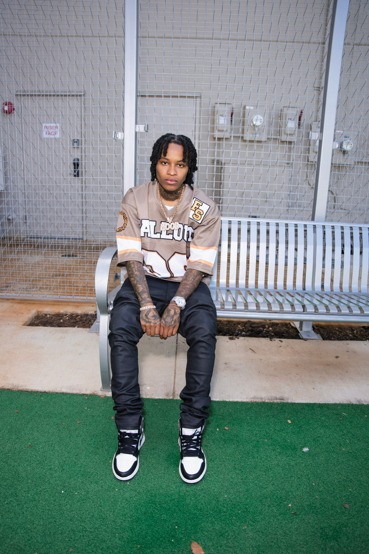 FALLOUT VARSITY JERSEY "BROWN"